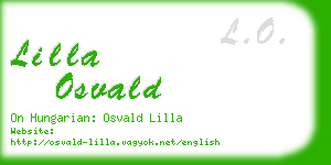 lilla osvald business card